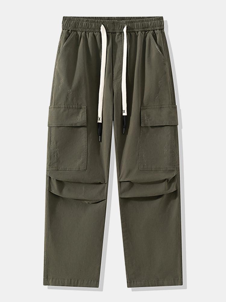 Rechtafstaande Katoenen Cargo Broek