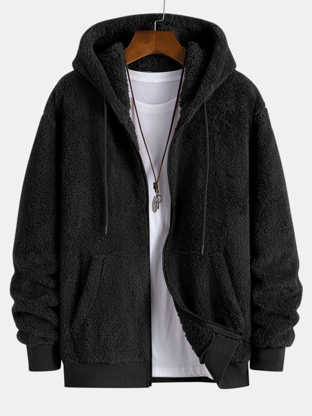 Teddy Zip Up Hooded Coat & Teddy Jogger Pants