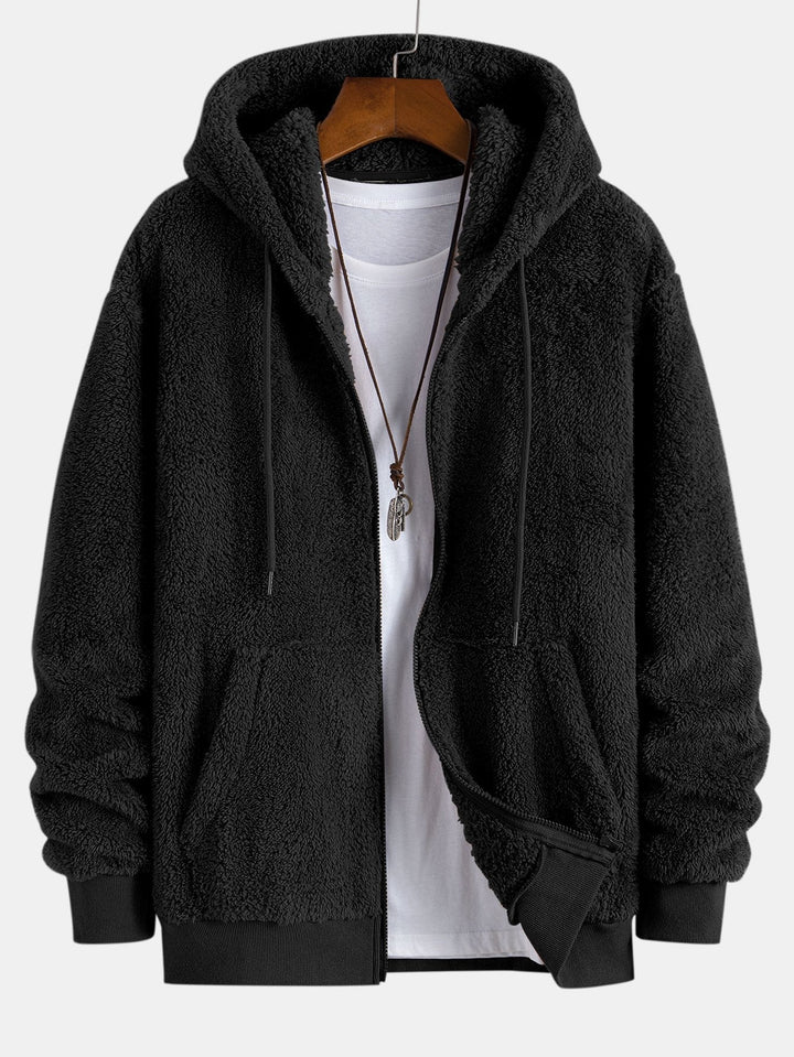 Teddy Zip Up Hooded Coat & Teddy Jogger Pants