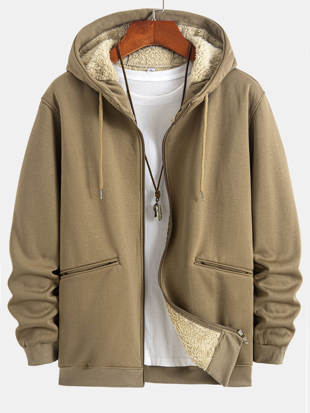 Teddy Lining Zip Up Hoodie