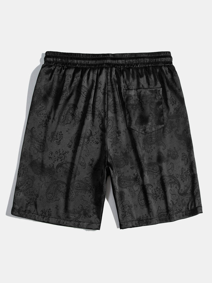 Paisley Print Satijnen Shirt & Shorts