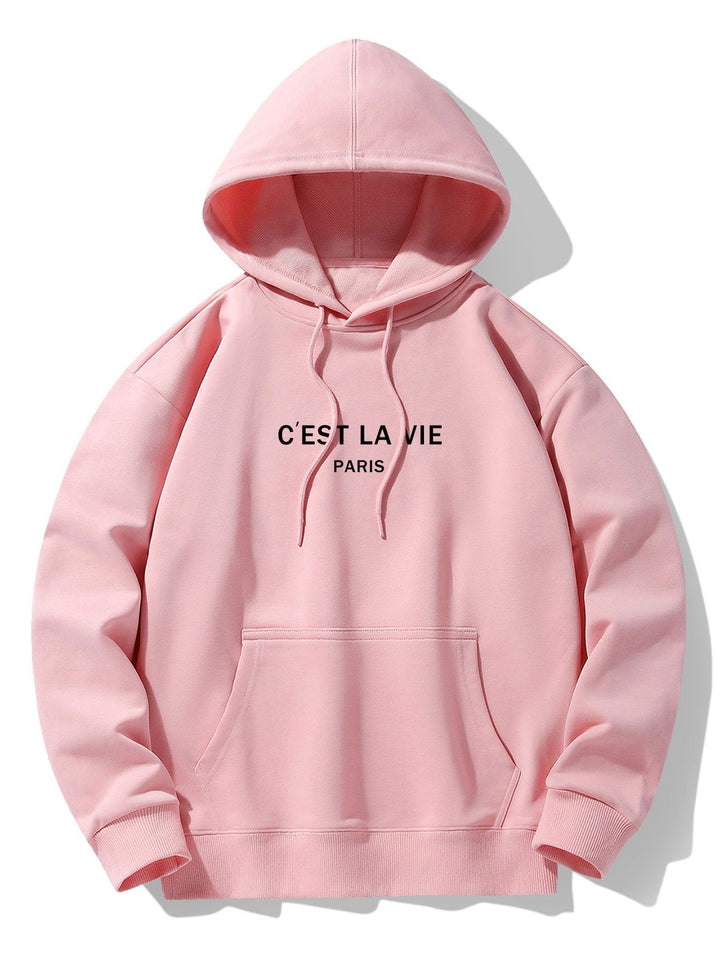 Paris Print Katoenmix Hoodie & Joggingbroek