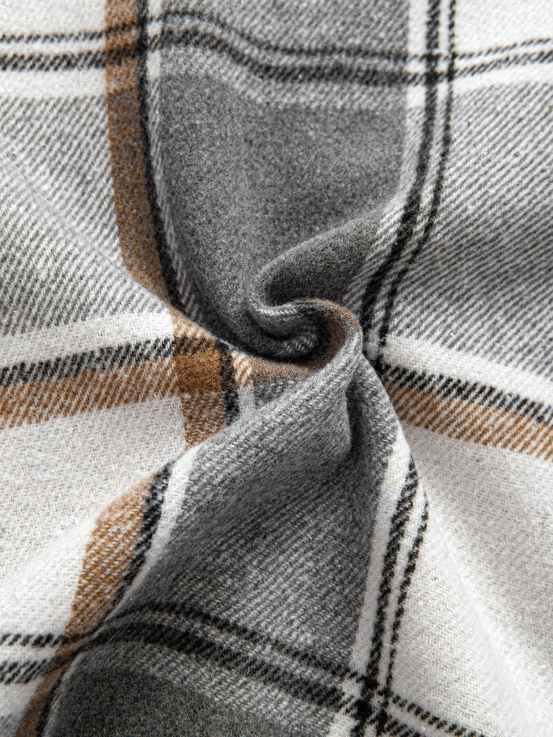 Relax Fit Contrast Corduroy Plaid Hooded Shirt & Drawstring Corduroy Cargo Jogger Pants