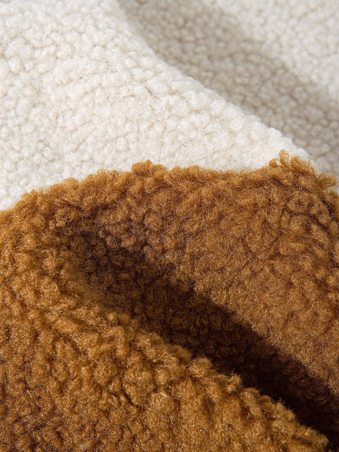 Kleur Blok Teddy Fleece Jas & Trekkoord Corduroy Cargo Joggingbroek