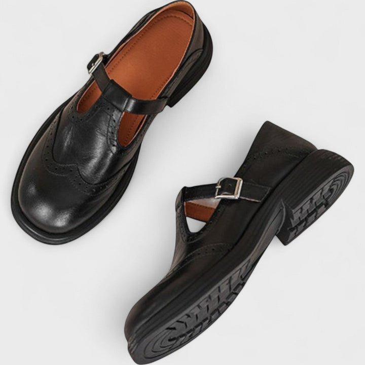 Elisa - Elegance and Comfort Leather Heel