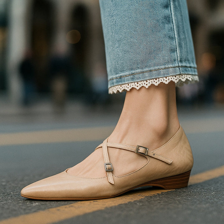 Lorne Genuine Leather Flats