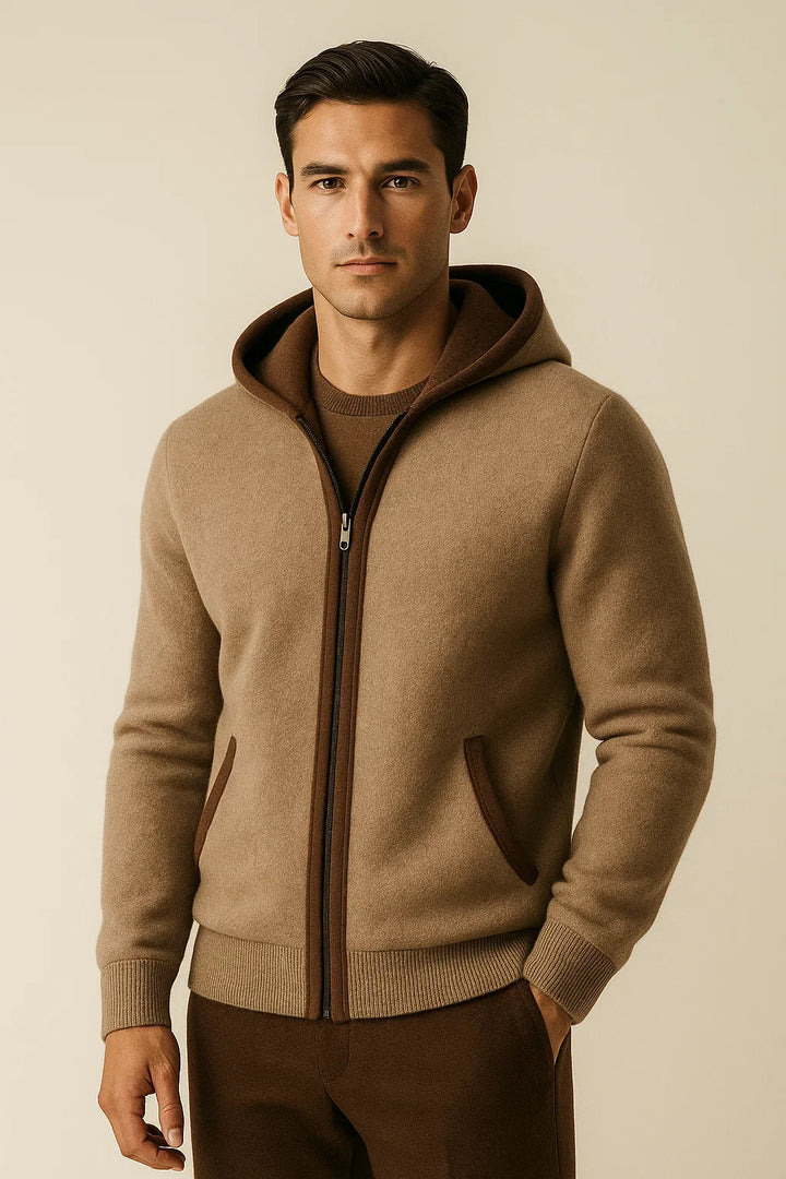 Tristan l Sorano Hooded Cardigan Brown